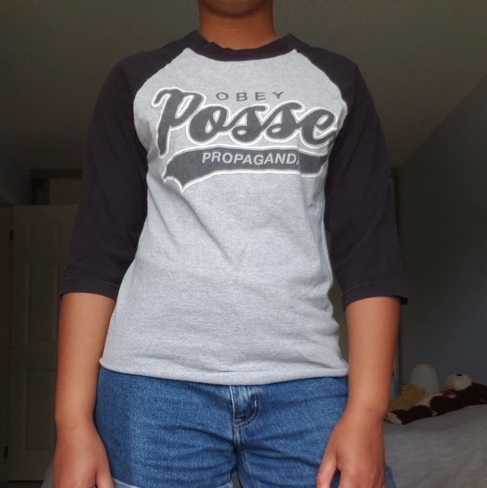 Obey baseball tee